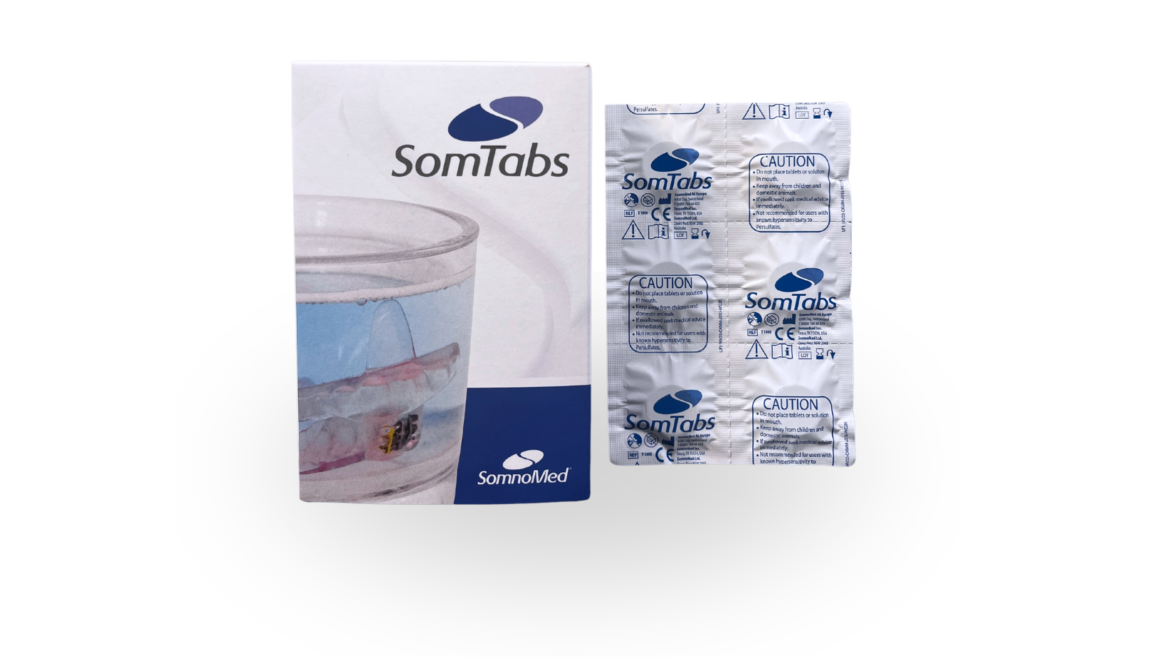 Les SomTabs sont des comprimés nettoyants pour votre gouttière SomnoDent.