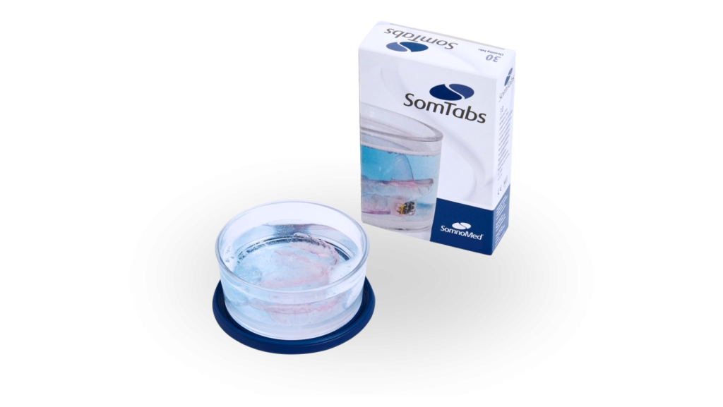 SomTabs Reinigungstabletten für Ihre SomnoDent-Schiene